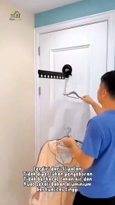 GH - Jemuran Lipat Dinding / Foldable Closthesline Balkon Apartemen Rumah Indoor Outdoor Kamar