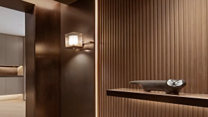 Easy Self Assembly WPC Wall Grille Waterproof Panel For Bedroom And Ceiling Modern Simple Style