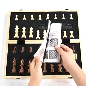 Wooden Magnetic Folding Chess Set Chess Board International Chess Game Entertainment Family Party Board Game