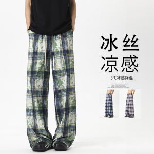 Quần Ống Đứng Kẻ Caro Phong Cách Mỹ Cho Nam Quần Dài Dáng Rộng Thoải Mái Quần Dài Công Sở Quần Dài Thường Ngày Mùa Xuân 2025