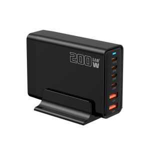 Earise | Multi-Port 200W High-Power Desktop Charger PD100W Fast Charging Type-C Socket