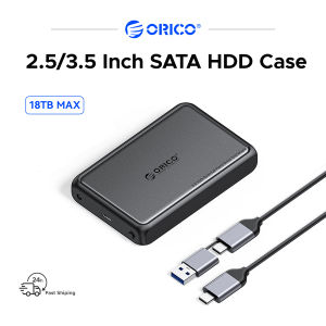 ORICO 2.5/3.5 Inch SATA HDD Case 18TB Max Metal+ABS Heat Radiating Support  Windows/Linux/Mac OS 2-in-1 Data Cable