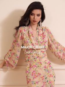 Elegant Slimming Floral Set Dress