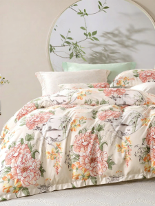 FUANNA (富安娜) | Bộ Đồ Chăn Drap Gối Bằng Bông Dài Cao Cấp Từ Tân Cương