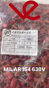 5 BUAH MILAR 154 630V KAPASITOR MILAR 154J 630V MYLAR 630 VOLT ups