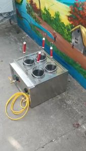 Bếp Trụng Mì 4 Họng. bếp trụng mì dùng điện. Giải pháp tiết kiệm thời gian