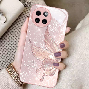 เคสโทรศัพท์มือถือ Xiaomi CIVI4 pro แบบกระจกป้องกันการตกหล่นพร้อมลายผีเสื้อเพชร ป้องกันรอยขีดข่วน ดีไซน์หรูหรา ดีไซน์สุดเก๋