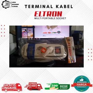 ELTRON Stop Kontak+Kabel dengan Tombol ON/Off Lubang BER-SNI