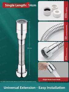 MONLEYTA | Universal Kitchen Faucet Extender Hair Washing Device Sink Spray Head Adapter Anti-Splash Stainless Steel Rotatable Valve Core