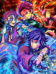 Bandai | Anime Characters Demon Slayer Oil Painting By Number DIY Wall Decor for Living Room Bedroom Home Decor Gift No Frame