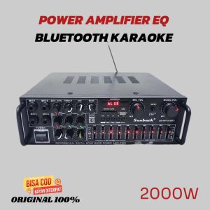 Power Ampli Karaoke Bluetooth EQ Audio Amplifier Karaoke Home Theater FM Radio 2000W-
