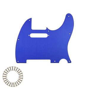 Phrilam CNC-Machined Aluminum Tele Pickguard Dày 24mm 1 Lớp 8 Lỗ Cạnh Hình Vòng Cung Tương Thích Với Phụ Kiện Đàn Guitar Ultra Tele & Standard Tl