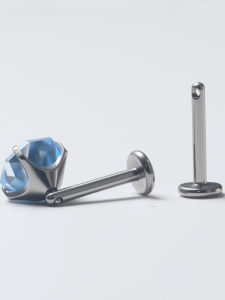 Titanium Alloy Ear Studs Straight Bar Piercing Base Side Hole Ear Care Stick Fashion Jewelry for Women Fresh out New Style