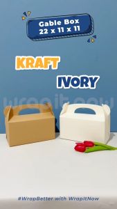 (Isi 20 pcs) Gable Box 22x11x11 Gable Box 24x10x7 / box toples box jinjing box tenteng kotak souvenir box hampers dus snack brownies bolu roti