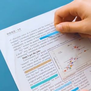 【Bestella✨COD】Tanda Klasifikasi Warna Neon Sangat Halus Stiker Indeks Tembus PET Tahan Air