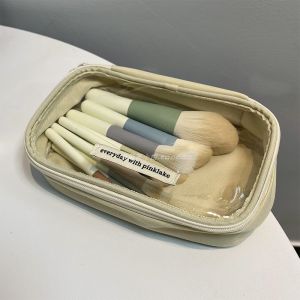 10 Morandi Makeup Brushes Portable Suit Brush Suit Storage Full Set of Eye Shadow Mini Travel Get Cosmetics Bag Free