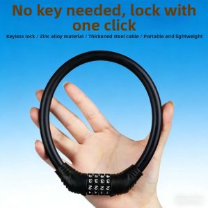 Password Locks for Bicycles Electric Scooters Steel Cable Locks Motorcycle Locks Helmet Locks