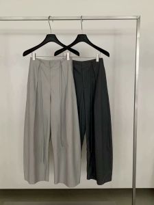 Low Flat2025 Autumn New Korean Style Casual Drawstring Pleated Lantern Pants Womens Wide Leg Balloon Pants High Waist