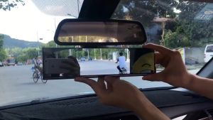 กระจกมองหลังรถ 300MM ตัดแสงออโต้ car back mirror ไม่ต้องหันหัว มองเห็นข้างหลัง กระจกส่องหลัง