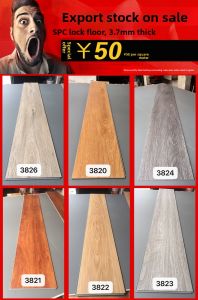 SPC Locking System PVC Plastic Floor No Glue Required Bedroom Use Wear Resistant Waterproof Ideal for Renting Accommodations Thickened