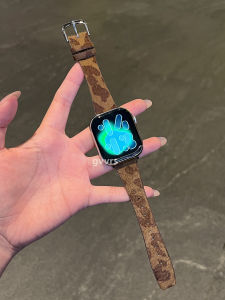 Multi-model Felt Leopard Leather Strap for Apple Watch Small Waist