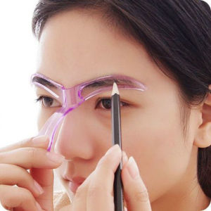 Digeo Eyebrow Tool Set 8 shapes Magic Handle Eyebrow Card Eye Brow Class Makeup Tools