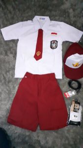 Baju Putih SD Laki-Laki Pendek / Seragam Putih SD Lengan Pendek