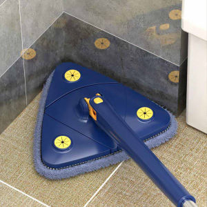 Cây Lau Nhà Máy lau chùi lau sạch tam giác xoay 360 ° có thể điều chỉnh chổi lau sợi siêu vi với tay cầm dài mở rộng tự động nước ép tay xoắn dụng cụ lau nhà lười nhanh khô bàn chải cây chà nhà tắm khô ướt cho sàn cửa sổ