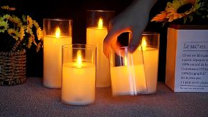 (Free battery) LED Swinging Candles Flameless Plastie Candle Light With Battery LED Candle Battery Operated For Party Wedding Birthday