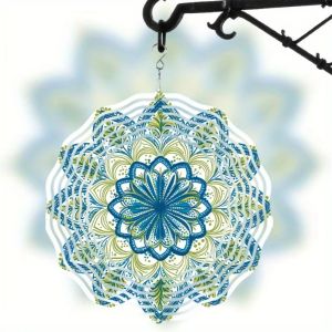 CIFbuy | CIFBUY Wind Chimes Flower 360 Rotating Metal Garden Spinner Hanging Ornament Decor for Indoor Outdoor Patio Yard Lawn Porch