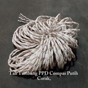 Tali Tambang Berkualitas Tinggi: PPD Compas 1Meter Putih Corak