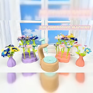 DIY Mesin Embossing DIY Fabric Flower Bouquet Kit Uatan Tangan Simulasi Pembuatan Buket Bunga Anak DIY Kerajinan Tangan Mainan