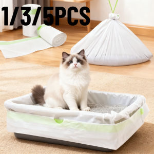 1/3/5 Rolls Of Cat Litter Box Lined With Ultra Durable Drawstring Cat Litter Box Bag Pet Supplies Cat Cleaning Supplies