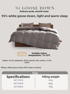 shui yang | Warming Extra Fluffy Down Quilt 95% White Goose Feather