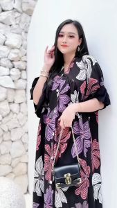 DASTER RAYYON PREMIUM HOMEDRESS MOTIF // DASTER WANITA TERBARU JUMBO LD 120 PB 120 BAHAN RAYON PREMIUM BUSUI FRENDLY