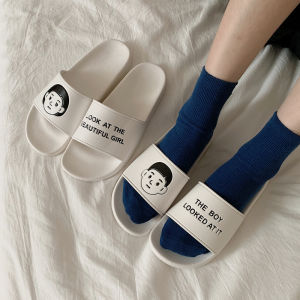 Thin Strip Slippers for Women Summer Outdoor Non-Slip Ins Style Hong Kong Flavor Trendy Couple Beach Shoes for Men