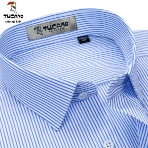 Tucano | Áo Sơ Mi Kẻ Sọc Xanh Đơn Giản Cho Người Đi Làm Có Tính Năng Chống Nhăn Và Dễ Chăm Sóc