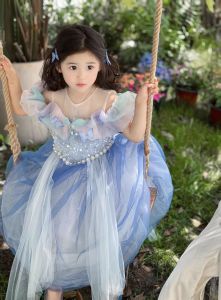 Fantasy Color Beaded Glitter Tulle Dress