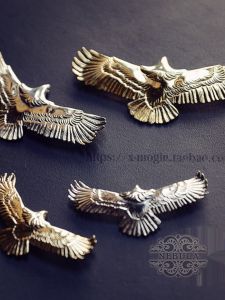 Handcrafted Large And Small Eagle Necklace Pendants Recast Pure Copper Brass White Bronze DIY Accessories Fashion Jewelry