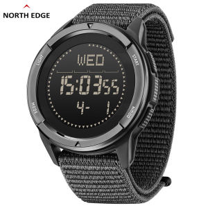 NORTH EDGE ALPS Mens Digital Carbon fiber Watch Shock Militray Sports Super Light Outdoor Compass Waterproof 50M Wristwatches
