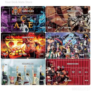Bandai | Diy One Piece Portgas Ace Card Battle Mat OPCG Luffy Single Player Board Game Card Battle Table Mat Gift Toys