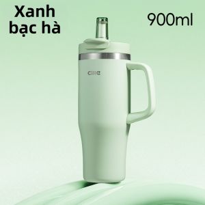 CILLE | Cốc Cách Nhiệt Inox 316 Dung Lượng Lớn Có Ống Hút