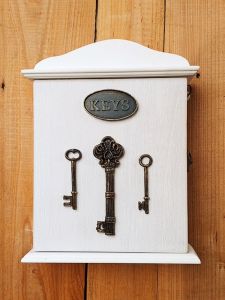 New Stock European Vintage Wooden Key Holder Wall Mounted Jewelry Box Storage Organizer Creative Home Decorative Hooks