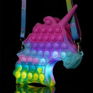 Tas Pop it LED unicorn jumbo