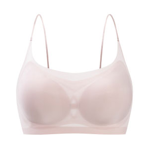 Áo ngực nữ MiiOW làm bằng vải lụa băng không đường may thoáng khí thoải mái.