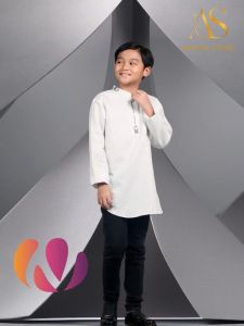 BAJU SARIMBIT COUPLE ATASAN KURTA NIBRAS NKR 05 & NKRA 05 BROKEN WHITE