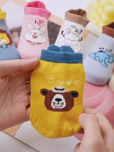 LAKOE Kaus Kaki Bayi Anti Slip Motif Hewan Kaos Kaki Lucu Baby Crew Socks 0-3th
