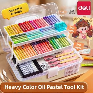 deli | Non-toxic Washable Soft Oil Pastel Set 24 Colors