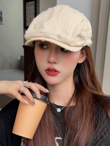 หมวกเบเร่ต์ผ้าฝ้ายสนามข้าวสาลีแบบสบาย ๆ สําหรับผู้ชายและผู้หญิงชายคาสั้นทุกฤดูกาลอเนกประสงค์สไตล์วินเทจเครื่องประดับแฟชั่นสําหรับทุกเพศ