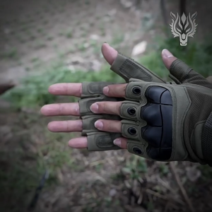 NEENCA Hard Shell Half‑Finger Tactical Gloves Non‑Slip Shock‑Absorbing Breathable Protective Gloves With Adjustable Wrist Strap For Outdoor Sports Cycling Training